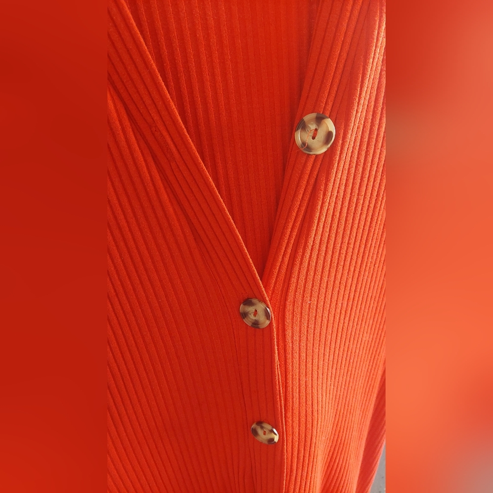 Red Button-Up Dress - Picture 3 of 4